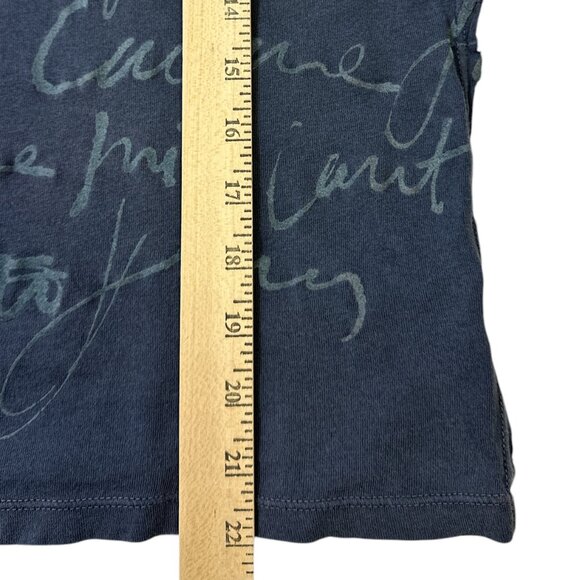 Vintage Juicy Couture Tee Shirt Blue Script Cotton Long Sleeve Size S Y2K - Picture 12 of 13